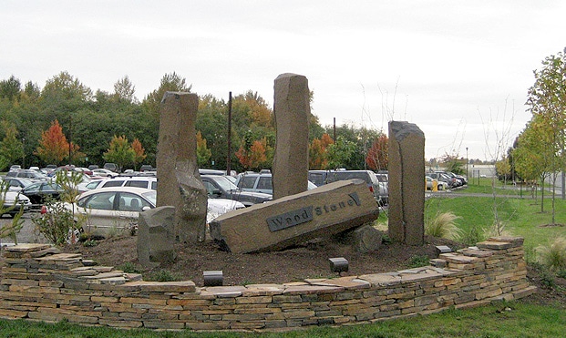 Wood Stone Slide | Bellingham | Hardscaping | Landscaping | Borrowed Ground